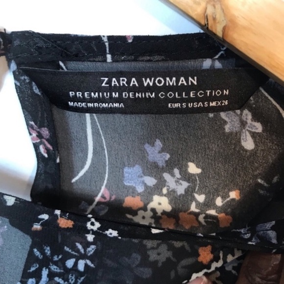 ZARA Floral Tiered Ruffled Top - Picture 3 of 8